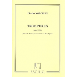 3 pieces op.34bis : pour flûte, - Charles Louis Eugene Koechlin