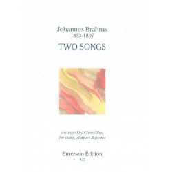 2 Songs for voice, clarinet and piano - Johannes Brahms / Arr. Chris Allen