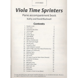 Viola Time Sprinters : piano accompaniments - David Blackwell