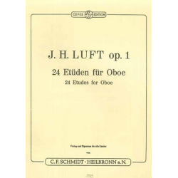 24 Etüden op.1 : für Oboe - Julius Heinrich Luft