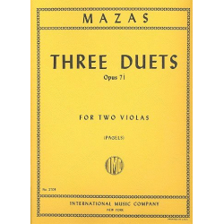 3 duets op.71 : for 2 violas - Jacques Mazas