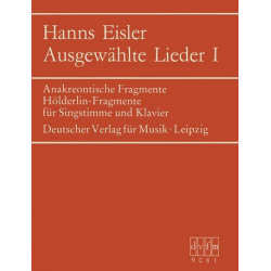 Ausgewählte Lieder Band 1 : für - Hanns Eisler
