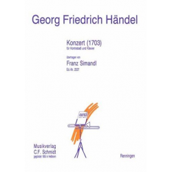 Konzert (1703) : für Kontrabass und Klavier - Georg Friedrich Händel (George Frederic Handel)