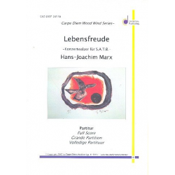 Lebensfreude : für 4 Saxophone (SATBar) - Hans-Joachim Marx