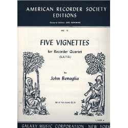 5 Vignettes : for 4 recorders (SATB) - John Benaglia