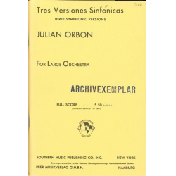 3 Versiones sinfonicas : - Julian Orbón