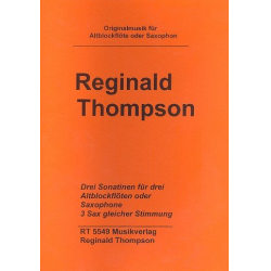 3 Sonatinen : für 3 Altblockflöten - Reginald Thompson