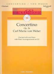 Concertino op.26 (+CD) : for clarinet and piano - Carl Maria von Weber