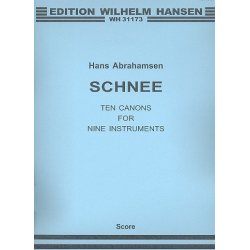 Schnee : 10 Canons for violin, viola, - Hans Abrahamsen