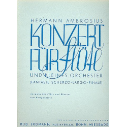 Konzert F-Dur für Flöte und Orchester : - Hermann Ambrosius