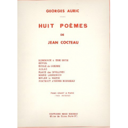 8 Poèmes de Jean Cocteau : - Georges Auric