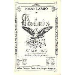 Largo : für Salonorchester - Georg Friedrich Händel (George Frederic Handel)