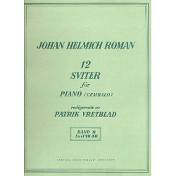 12 Suiten Band 2 : für Cembalo - Johan Helmich Roman