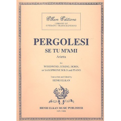 Se tu m'ami : for solo instrument - Giovanni Battista Pergolesi