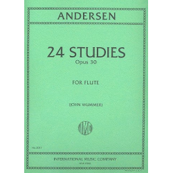 24 Studies op.30 : for flute solo - Joachim Andersen / Arr. John Wummer