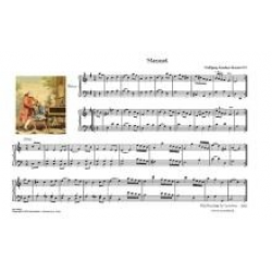 Puzzle Notenblatt Menuett KV1 von Mozart