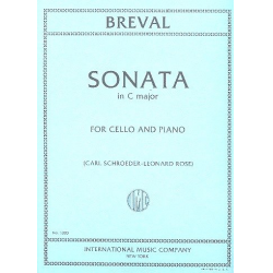 Sonata C major : for cello and piano - Jean Baptiste Breval