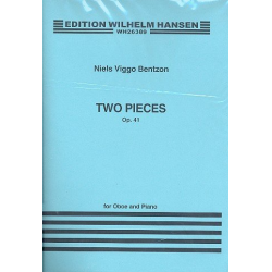 2 Pieces op.41 : for oboe and piano - Niels Viggo Bentzon
