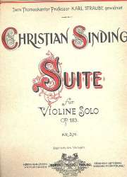 Suite op.123 für Violine solo - Christian Sinding