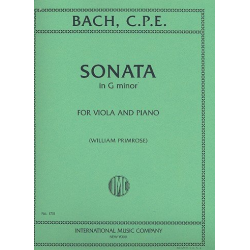 Sonata g minor : for viola and piano - Carl Philipp Emanuel Bach