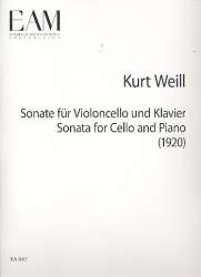 Sonata : for cello and piano - Kurt Weill