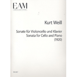 Sonata : for cello and piano - Kurt Weill