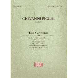 3 Canzonen : für 2 Blockflöten in C - Giovanni Picchi