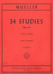 34 Studies op.64 vol.2 for horn solo - Bernhard Eduard Müller / Arr. James Chambers