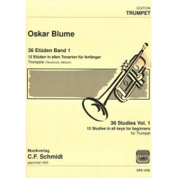 36 Etüden Band 1 : für Trompete - Oskar Blume