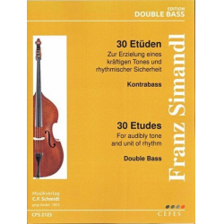 30 Etüden : für Kontrabaß und Klavier - Franz Simandl