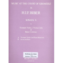 Sonate Nr.10 : für Trompete, Violine, 2 Violen, - Heinrich Ignaz Franz von Biber