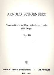 Variations on a Recitative op.40 : - Arnold Schönberg