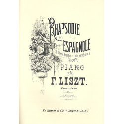 Rhapsodie espagnole für Klavier und Orchester für 2 Klaviere - Partitur -Franz Liszt