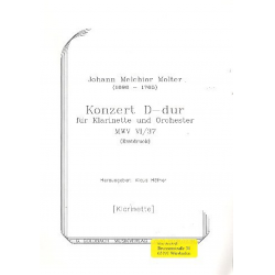 Konzert D-Dur MWV6/37 : für Klarinette - Johann Melchior Molter
