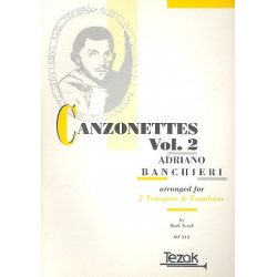 Canzonette Band 2 : für 2 Trompeten - Adriano Banchieri