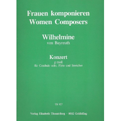 Konzert g-Moll : für Cembalo,Flöte und Streichorchester Partitur (=Cembalo solo) - Wilhelmine von Bayreuth