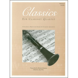 Classics For Clarinet Quartet - Full Score - Diverse / Arr. Eric Johnson