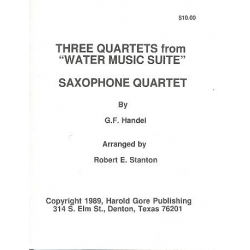 Water Music (Selections) : for 4 saxophones - Georg Friedrich Händel (George Frederic Handel)