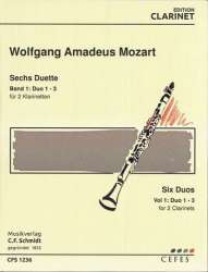 6 Duette Band 1 (Nr.1-3) für 2 Klarinetten - Wolfgang Amadeus Mozart