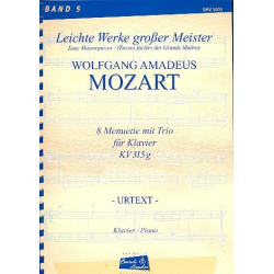 8 Menuette und Trio KV315g : - Wolfgang Amadeus Mozart