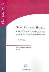 Suite G-Dur HWV 441 für Cembalo Violine und Violoncello (Fagott) Spielpartitur - Georg Friedrich Händel (George Frederic Handel)