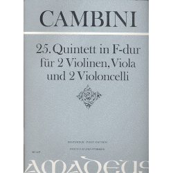 Quintett F-Dur Nr.25 - für 2 Violinen, - Giuseppe Maria Gioaccino Cambini