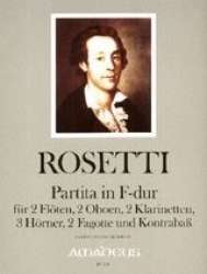 Partita F-Fur - für 2 Flöten, 2 Oboen - Francesco Antonio Rosetti (Rößler)