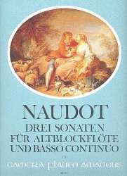 3 Sonaten op.14 - für Altblockflöte - Jacques Christophe Naudot
