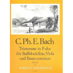 Triosonate F-Dur WQ163 - für Baßblockflöte, Viola und Bc - Carl Philipp Emanuel Bach