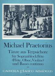 Tänze aus Terpsichore für Sopranblockfloete (FL,OB,VL) und BC - Michael Praetorius