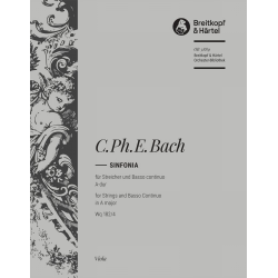 Bach, Carl Philipp Emanuel : Symphonie Nr. 4 A-dur Wq 182/4 - Carl Philipp Emanuel Bach