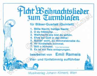 8 Weihnachtslieder zum Turmblasen #1 - Diverse / Arr. Emil Rameis