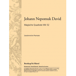 Magische Quadrate Werk 52 - Johann Nepomuk David