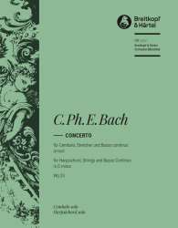 CONCERTO D-MOLL : FUER CEMBALO UND - Carl Philipp Emanuel Bach